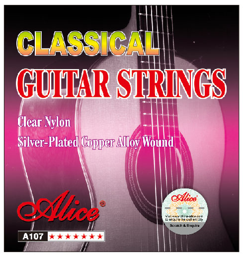Alice A107N Комплект струн для классической гитары, нейлон, посеребренные