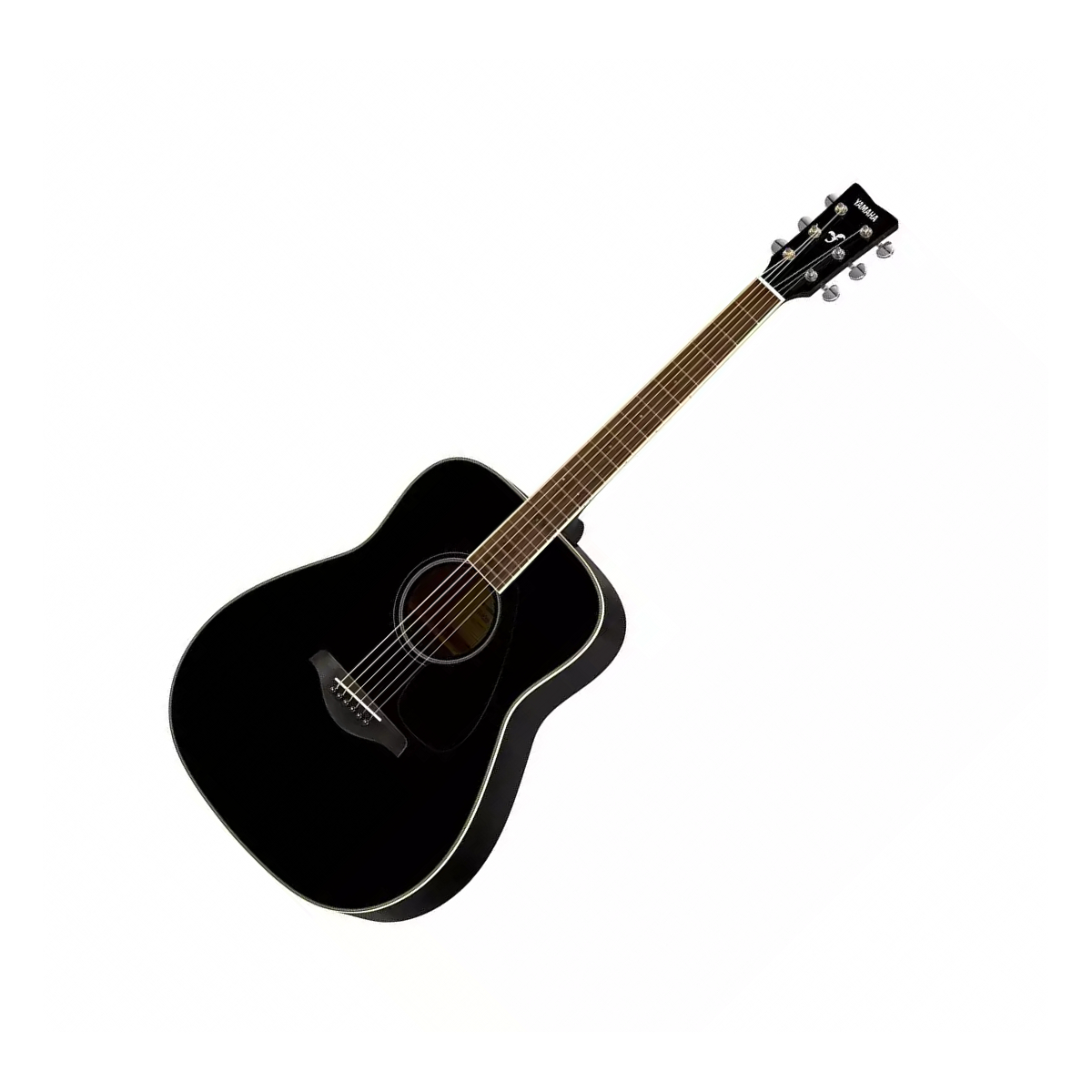 Yamaha FG820 BLACK - акустическая гитара, дредноут, верхняя дека массив ели, цвет чёрный