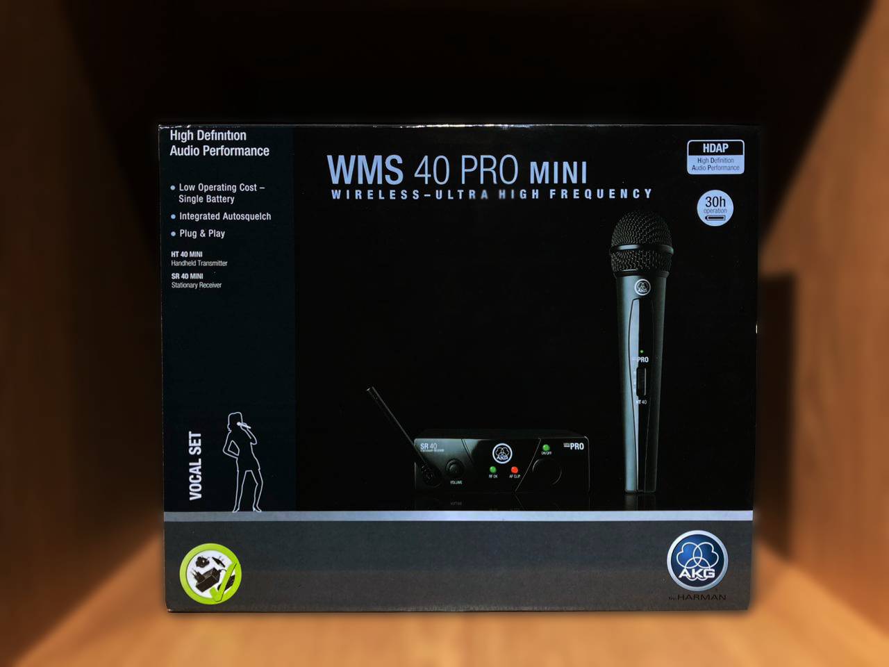 AKG WMS40 PRO Mini Vocal Set - вокальная радиосистема с 1 ручным микрофоном