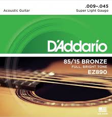 D'ADDARIO EZ-890  Струны для акустической гитары, бронза Super Light 9-45
