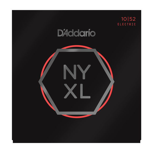 D'Addario NYXL1052 NYXL Комплект струн для электрогитары, никелирован, L. Top/Heavy Bottom, 10-52