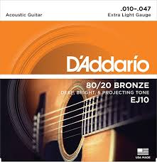 D'ADDARIO EJ-10 струны для акустич. гитары бронза