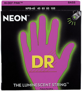 DR NPB45 NEON HiDef Pink струны для бас гитары, св