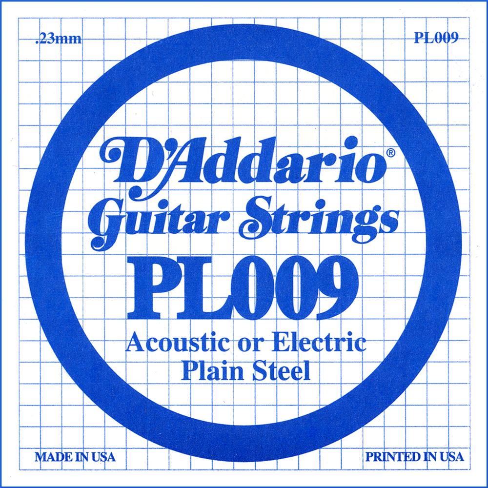 D'Addario PL009 - Plain Steel одиночная струна 009
