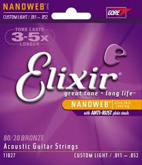 Elixir 11027 NanoWeb  струны для акустич. гитары 11-52
