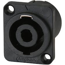 Amphenol SP-2-MD Speaker - панельный разъем, 2 контакта, фланец D-типа, контакты под пайку, клему