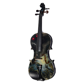 KINGLOS HSHB-013 - скрипка 4/4 рисунок зомби KINGLOS HSHB-013 - скрипка 4/4 рисунок зомби