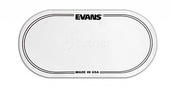 Evans EQPC2 EQ Наклейка на рабочий пластик бас-барабана, прозрачная, двойная педаль