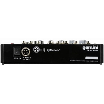 Gemini GEM-08USB - 8-канальный микшер, MP3, Bluetooth