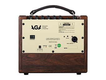 AGA GA-3P - гитарный комбоусилитель для акустической гитары, портативный, 25Вт
