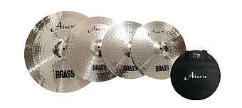 AISEN BRASS CYMBAL PACK 4PCS - набор тарелок(14,16,18)+ чехол для тарелок