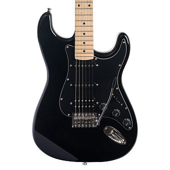 ROCKDALE Stars Plus HSS Maple Black Электрогитара, форма корпуса стратокастер, цвет черный.