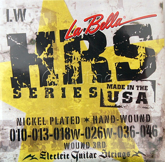 La Bella HRS-LW Hard Rockin Steel Комплект струн для электрогитары, никелированные, Light, 10-46