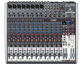 BEHRINGER X2222USB - микшерный пульт, 8 моно, 4стерео, 3 AUX-шины, 2 подгруппы, процес. эффектов