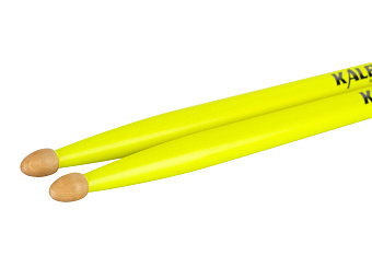 Kaledin Drumsticks 7KLHBYL5B Yellow 5B - барабанные палочки, граб, флуоресцентные желтые
