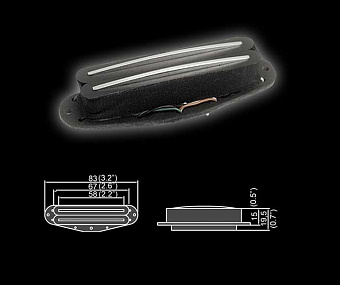 Belcat BHS-95ANeck-BK - звукосниматель магнитный, сингл, нековый, черный