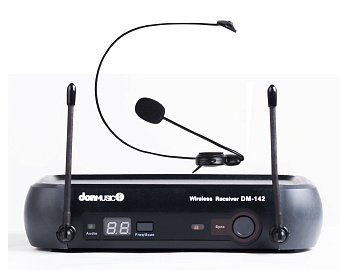 Don Music DM-142HS 2-х антенная радиосистема с головным микрофоном, с переключаемой частотой, в кейс