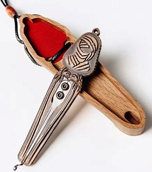 Мастерская Глазырина чехол деревянный для варгана Сахара, Wooden case Sahara