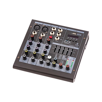 ZTX audio Compact 2.1Fx - микшерный пульт 2 моно, 1 стерео канал, MP3/DSP/BT