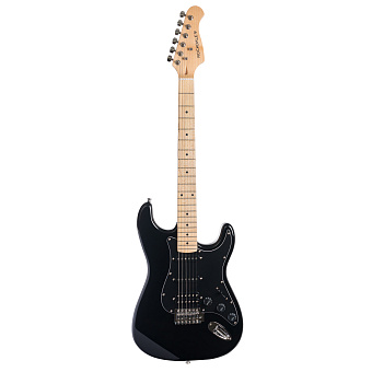 ROCKDALE Stars Plus HSS Maple Black Электрогитара, форма корпуса стратокастер, цвет черный.