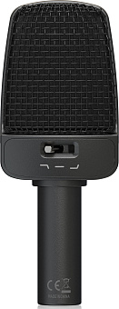 BEHRINGER B 906 - динамический микрофон с переключателем: НЧ фильтр, подъем ВЧ, линейная АЧХ