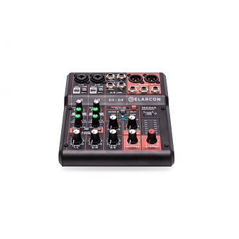 Elarcon MG06XU Микшерный пульт 6 каналов: 2 микрофонных / 6 линейных входов (2 моно + 2 стерео)