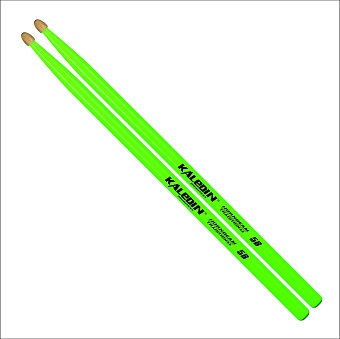 Kaledin Drumsticks 7KLHBGN5B 5B Барабанные палочки, граб, флуоресцентные ярко-зеленые