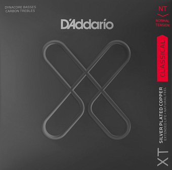 D'Addario XTC45FF XT комплект струн для классической гитары, посеребр., норм.натяжение, с покрытием
