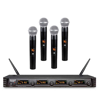 Karsect JRU-400 4/HT-18C UHF - радиосистема с 4 ручными микрофонами