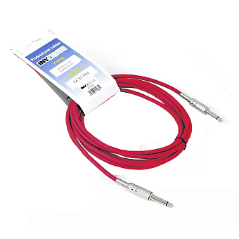 INVOTONE ACI1302 R - инструментальный кабель, 6,3 джек моно <-> 6,3 джек моно, длина 2 м (красный) 