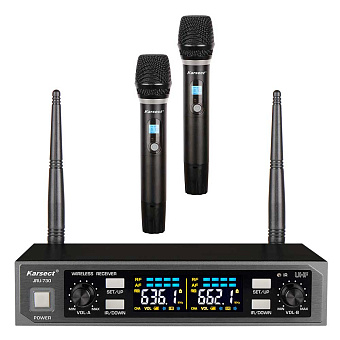 KARSECT JRU-730/HT-60C - UHF PLL радиосистема с 2 ручными микрофонами 