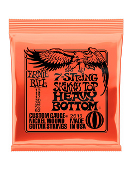 Ernie Ball 2615 Nickel Wound Slinky Skinny Top Heavy Bottom 10-62 - струны для 7-струнной электрогит