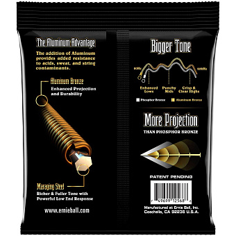 Ernie Ball 2568 Aluminum Bronze Light 11-52 - струны для акустической гитары
