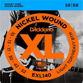 D`Addario EXL-140 струны для электрогитары Light/ Heavy, никель, 10-52