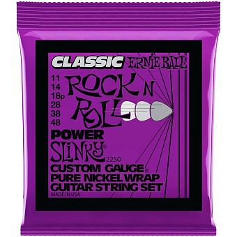 Ernie Ball 2250 Classic Rock n Roll Pure Nickel Slinky Power 11-48 - струны для электрогитары