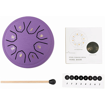 BEE DF1113 PURPLE - Барабан язычковый Глюкофон 