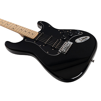 ROCKDALE Stars Plus HSS Maple Black Электрогитара, форма корпуса стратокастер, цвет черный.