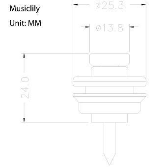 Musiclily M187-2 - крепление ремня с блокировкой (стреплоки), золото, 2шт Musiclily M187-2 - крепление ремня с блокировкой (стреплоки), золото, 2шт