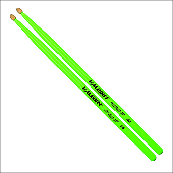 Kaledin Drumsticks 7KLHBGN5A 5A - барабанные палочки, граб, флуоресцентные ярко-зеленые