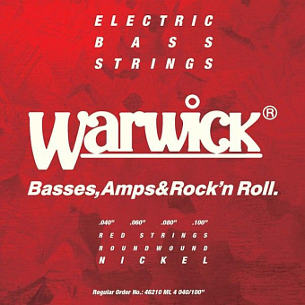 Warwick 46210ML4 - струны для бас-гитары Red Label 40-100, никель