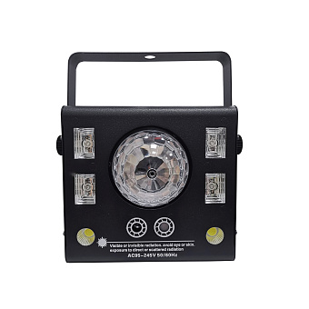 Led Star MA-E007A Эффект светодиодный, 4в1, волшебный шар, УФ, стробоскоп, лазер красный/зеленый