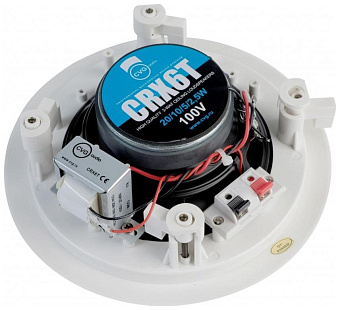 CVGaudio CRX6T - потолочная двухполосная акустическая система  2,5/5/10/20W, 100V, круглая, белая