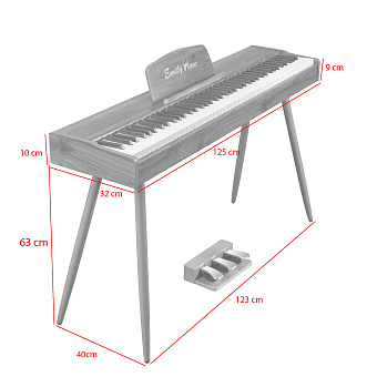 EMILY PIANO D-47 BR - цифровое фортепиано, коричневое матовое EMILY PIANO D-47 BR - цифровое фортепиано, коричневое матовое