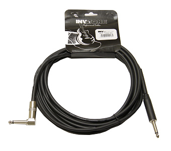 INVOTONE ACI1204 BK - инструм. кабель, 6,3 джек моно <-> 6,3 джек моно угловой, длина 4 м (черный) INVOTONE ACI1204 BK - инструм. кабель, 6,3 джек моно <-> 6,3 джек моно угловой, длина 4 м (черный)
