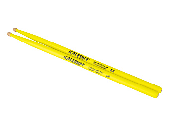 Kaledin Drumsticks 7KLHBYL5A Yellow 5A - барабанные палочки, граб, флуоресцентные желтые