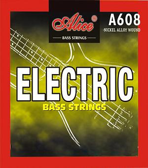 Alice A608(4)-L Light Комплект струн для бас-гитары, сталь/сплав никеля, 040-095 Alice A608(4)-L Light Комплект струн для бас-гитары, сталь/сплав никеля, 040-095