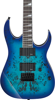 IBANEZ GRGR221PA-AQB - электрогитара, Superstrat, HH, цвет - голубой и чёрный IBANEZ GRGR221PA-AQB - электрогитара, Superstrat, HH, цвет - голубой и чёрный