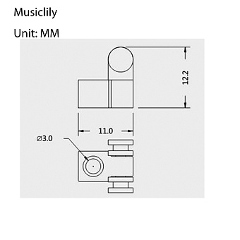 Musiclily MX0655-4 - ретейнер для гитары роликовый, хром, 4шт