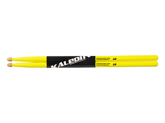 Kaledin Drumsticks 7KLHBYL5B Yellow 5B - барабанные палочки, граб, флуоресцентные желтые