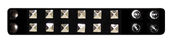 Perri's 447 (P25AB-01) - Кожаный браслет с клёпками